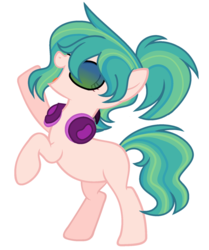 Size: 1477x1768 | Tagged: safe, artist:poppyglowest, oc, oc only, earth pony, pony, female, headphones, mare, simple background, solo, sunglasses, transparent background