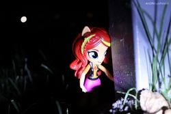 Size: 6000x4000 | Tagged: safe, artist:artofmagicpoland, sunset shimmer, equestria girls, g4, doll, equestria girls minis, female, halloween, holiday, night, scary, solo, toy
