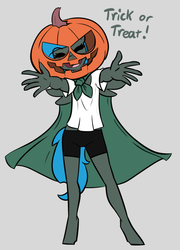 Size: 974x1350 | Tagged: safe, artist:whatsapokemon, oc, oc only, oc:jade shine, pegasus, anthro, anthro oc, clothes, cowboy bebop, cute, dialogue, eyes closed, female, filly, halloween, holiday, jack-o-lantern, open mouth, pumpkin, shirt, shorts, simple background, solo, white background, younger