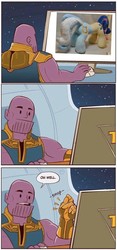 Size: 375x802 | Tagged: safe, artist:ketika, bon bon, lyra heartstrings, sweetie drops, pony, g4, exploitable meme, female, infinity gauntlet, irl, male, meme, photo, plushie, shitposting, snap, thanos