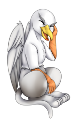 Size: 1374x2048 | Tagged: safe, artist:mamachubs, oc, oc only, oc:wagner schönau, griffon, simple background, solo, tail, transparent background, wings