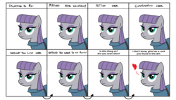 Size: 1583x896 | Tagged: safe, maud pie, earth pony, pony, g4, chart, doing loving things, floating heart, heart, maud pie may or may not be amused, maudabetes, meme, rock, that pony sure does love rocks