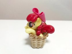Size: 1024x768 | Tagged: artist needed, safe, apple bloom, g4, basket, customized toy, cute, figurine, irl, photo, toy