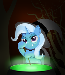 Size: 2601x3000 | Tagged: safe, artist:spellboundcanvas, trixie, g4, cauldron, high res, nightmare night, witch