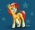 Size: 737x627 | Tagged: safe, artist:just_dawn, sunburst, pony, unicorn, g4, coat markings, glasses, grin, male, smiling, socks (coat markings), solo, stallion