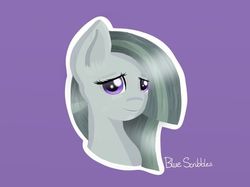 Size: 766x574 | Tagged: safe, artist:just_dawn, marble pie, earth pony, pony, g4, bust, female, simple background, smiling, solo