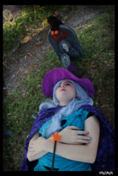 Size: 3456x5184 | Tagged: safe, artist:krazykari, trixie, human, g4, clothes, cosplay, costume, gravestone, irl, irl human, photo, solo