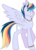 Size: 400x562 | Tagged: safe, artist:traveleraoi, oc, oc only, oc:tidal wave, pegasus, pony, base used, bracelet, cutie mark, grin, jewelry, looking at you, male, necklace, next generation, offspring, one eye closed, parent:rainbow dash, parent:soarin', parents:soarindash, shark tooth, shark tooth necklace, signature, simple background, smiling, solo, spread wings, stallion, surfboard, transparent background, wings, wink