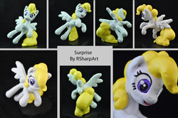 Size: 1024x680 | Tagged: safe, artist:rsharpart, surprise, pony, g1, g4, craft, g1 to g4, generation leap, irl, photo, sculpture, solo