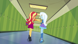Size: 1920x1080 | Tagged: safe, screencap, sunset shimmer, trixie, equestria girls, equestria girls specials, g4, my little pony equestria girls: better together, my little pony equestria girls: forgotten friendship, shipping fuel