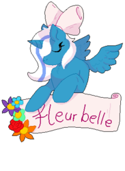 Size: 300x410 | Tagged: safe, artist:kamiwolffromthedark, oc, oc only, oc:fleurbelle, alicorn, pony, alicorn oc, bow, eyes closed, flower, pixel art, simple background, solo, transparent background