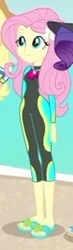 Size: 614x2100 | Tagged: safe, screencap, applejack, fluttershy, rarity, equestria girls, equestria girls specials, g4, my little pony equestria girls: better together, my little pony equestria girls: forgotten friendship, beach, clothes, cropped, feet, female, flip-flops, fluttershy's wetsuit, geode of fauna, magical geodes, sandals, solo focus, swimsuit, wetsuit