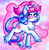 Size: 900x926 | Tagged: safe, artist:dolcisprinkles, oc, oc only, oc:nanami, pony, chest fluff, heart eyes, solo, sparkly eyes, unshorn fetlocks, wingding eyes