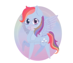 Size: 1024x886 | Tagged: safe, artist:bat-blood, pinkie pie, rainbow dash, pegasus, pony, g4, chibi, fusion, simple background, transparent background, watermark