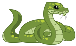 Size: 4726x2900 | Tagged: safe, artist:dragonchaser123, chimera sisters, chimera, reptile, snake, g4, school raze, ambiguous gender, animal, black sclera, fangs, gray eyes, simple background, solo, transparent background, vector
