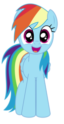 Size: 641x1245 | Tagged: safe, artist:kuren247, rainbow dash, pegasus, pony, g4, cute, dashabetes, female, happy, show accurate, simple background, smiling, solo, transparent background, vector