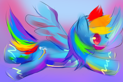 Size: 1200x800 | Tagged: safe, artist:chipce, rainbow dash, pegasus, pony, g4, clothes, female, solo, uniform, wonderbolts uniform