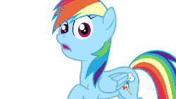 Size: 1052x592 | Tagged: safe, artist:pupster0071, rainbow dash, pegasus, pony, series:everything is broken, g4, animated, female, i can't believe it's mspaint, legitimately amazing mspaint, ms paint, skeptical, solo
