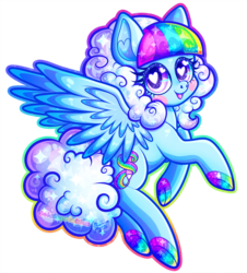Size: 812x900 | Tagged: safe, artist:dolcisprinkles, oc, oc only, oc:rainbow moon, pony, heart eyes, simple background, solo, sparkly eyes, transparent background, wingding eyes