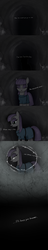 Size: 1156x6000 | Tagged: safe, artist:moonatik, maud pie, earth pony, pony, g4, cave, clothes, comic, dialogue, dilated pupils, dress, eyes closed, female, looking at you, metal, offscreen character, petrification, pov, rock, slayer, solo, song reference, tail, talking to viewer, white eyes