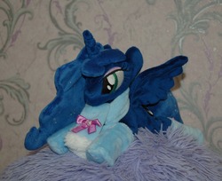 Size: 1280x1047 | Tagged: safe, artist:lanacraft, princess luna, pony, g4, clothes, irl, photo, plushie, scarf, socks, solo