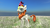 Size: 3840x2160 | Tagged: safe, artist:ruuji-tunouys, autumn blaze, kirin, g4, my little pony: friendship is magic, sounds of silence, 3d, animation frame, blender, female, grass, hair, high res, light, magic, sky, solo, yellow eyes