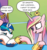 Size: 674x719 | Tagged: safe, artist:andy price, edit, editor:symphonic sync, idw, official comic, princess cadance, shining armor, g4, neigh anything, spoiler:comic12, comics, female, male, princess creepance, princess yandance, ship:shiningcadance, shipping, straight, yandere