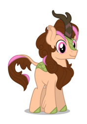 Size: 992x1403 | Tagged: safe, artist:limedreaming, oc, oc only, oc:think pink, kirin, g4, sounds of silence, cloven hooves, kirin-ified, male, show accurate, simple background, solo, species swap, stallion, transparent background, vector