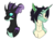 Size: 2732x2048 | Tagged: safe, artist:ask-y, oc, oc only, oc:cicada, oc:jade, dracony, dragonling, hybrid, bust, female, half-siblings, high res, interspecies offspring, magical gay spawn, offspring, parent:rarity, parent:spike, parent:thorax, parents:sparity, parents:thoraxspike, portrait, simple background, transparent background