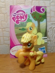 Size: 1620x2160 | Tagged: safe, applejack, earth pony, pony, g4, official, blind bag, blind bag card, female, irl, merchandise, photo, solo, toy, wave 2