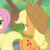 Size: 678x684 | Tagged: safe, screencap, applejack, fluttershy, g4, sounds of silence, applebutt, butt, cropped, plot