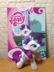Size: 1620x2160 | Tagged: safe, rarity, pony, unicorn, g4, official, blind bag, blind bag card, female, irl, merchandise, photo, solo, toy, wave 2
