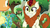 Size: 1280x720 | Tagged: safe, screencap, applejack, autumn blaze, earth pony, kirin, pony, g4, season 8, sounds of silence, awwtumn blaze, cloven hooves, cute, duo, female, flower, foal's breath, grin, happy, mare, mouth hold, smiling, tree, treehouse, village