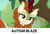 Size: 1280x876 | Tagged: safe, edit, edited screencap, screencap, autumn blaze, kirin, g4, season 8, sounds of silence, autism, autism blaze, autistic autumn blaze, background pony strikes again, downvote bait, female, frown, head tilt, lidded eyes, op is a duck, op is trying to start shit