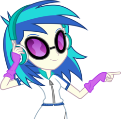 Size: 3036x3000 | Tagged: safe, artist:cloudy glow, dj pon-3, vinyl scratch, equestria girls, g4, my little pony equestria girls: summertime shorts, .ai available, clothes, female, headphones, high res, simple background, solo, transparent background, vector, vinyl's glasses