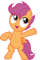 Size: 1250x1872 | Tagged: safe, artist:cloudy glow, artist:parclytaxel, scootaloo, pegasus, pony, g4, the washouts (episode), .ai available, belly, bipedal, cropped, cute, cutealoo, female, filly, simple background, solo, transparent background, vector