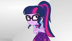 Size: 1920x1080 | Tagged: safe, screencap, sci-twi, twilight sparkle, equestria girls, equestria girls specials, g4, my little pony equestria girls: better together, my little pony equestria girls: rollercoaster of friendship, female, geode of telekinesis, glasses, solo