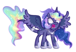 Size: 1162x802 | Tagged: safe, artist:poppyglowest, oc, oc only, alicorn, pony, base used, female, mare, screaming, simple background, solo, transparent background