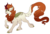 Size: 2905x1972 | Tagged: safe, artist:marbola, autumn blaze, kirin, g4, my little pony: friendship is magic, sounds of silence, cloven hooves, female, looking at you, open mouth, simple background, solo, unshorn fetlocks, white background