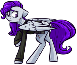 Size: 2078x1745 | Tagged: safe, artist:lrusu, oc, oc only, oc:morning glory (project horizons), pegasus, pony, fallout equestria, fallout equestria: project horizons, background removed, fanfic art, female, mare, saddle bag, simple background, solo, transparent background