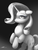 Size: 2200x2900 | Tagged: safe, artist:auroriia, rarity, pony, unicorn, g4, black and white, female, gradient background, grayscale, high res, mare, monochrome, solo