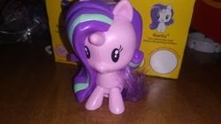 Size: 4160x2340 | Tagged: safe, artist:ponylover88, rarity, starlight glimmer, twilight sparkle, g4, cutie mark crew, female, happy meal, irl, mc donald's toys, mcdonald's, mcdonald's happy meal toys, photo, toy
