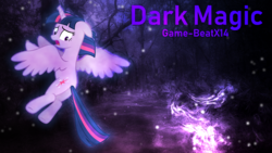 Size: 3840x2160 | Tagged: safe, artist:game-beatx14, artist:missgoldendragon, twilight sparkle, alicorn, pony, g4, female, forest, high res, music, solo, twilight sparkle (alicorn), youtube link