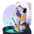 Size: 2411x2354 | Tagged: safe, alternate version, artist:moozua, zecora, zebra, g4, luna eclipsed, season 2, alternate hairstyle, bracelet, bubble, cauldron, clothes, costume, cute, ear piercing, earring, featured image, female, high res, jewelry, looking at you, mare, neck rings, nightmare night, nightmare night costume, piercing, quadrupedal, simple background, smiling, smiling at you, solo, white background, zecorable
