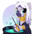 Size: 2411x2354 | Tagged: safe, alternate version, artist:moozua, zecora, zebra, g4, luna eclipsed, my little pony: friendship is magic, season 2, alternate hairstyle, bracelet, bubble, cauldron, clothes, costume, cute, ear piercing, earring, featured image, female, high res, jewelry, looking at you, mare, neck rings, nightmare night, nightmare night costume, piercing, quadrupedal, simple background, smiling, smiling at you, solo, white background, zecorable