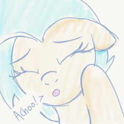 Size: 2100x2100 | Tagged: safe, artist:lannielona, pony, achoo, advertisement, bust, commission, cute, high res, portrait, sketch, sneezing, solo, your character here