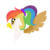 Size: 232x232 | Tagged: safe, artist:tsintseh, oc, oc only, oc:rainbow feather, griffon, base used, interspecies offspring, magical lesbian spawn, offspring, parent:gilda, parent:rainbow dash, parents:gildash, simple background, solo, transparent background