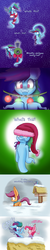 Size: 1280x6356 | Tagged: safe, artist:heir-of-rick, pinkie pie, rainbow dash, scootaloo, earth pony, pegasus, pony, windigo, miss pie's monsters, g4, aurora dash, candy, candy cane, christmas, christmas lights, christmas wreath, clothes, comic, dialogue, female, filly, food, hat, hearth's warming, hidden cane, holiday, impossibly large ears, mare, ornament, pinkie being pinkie, pinkie physics, santa hat, scarf, snow, snowfall, species swap, surprised, the nightmare before christmas, windigofied, wreath