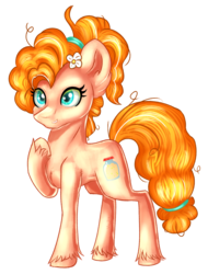 Size: 1644x2159 | Tagged: safe, artist:ilynalta, pear butter, earth pony, pony, g4, the perfect pear, applejack's mom, female, simple background, solo, speedpaint available, transparent background