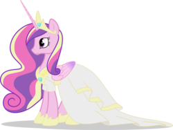 Size: 1024x768 | Tagged: safe, artist:bigmk, princess cadance, alicorn, pony, g4, clothes, dress, female, mare, simple background, smiling, solo, transparent background